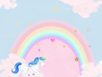 gorgeous unicorn themed photographers backdrop .. This image is 60 x 80 size backdrop