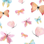 Really soft delicate hand painted butterfly backdrop .