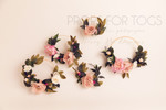 Pink Floral Hoops 