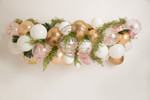 Gold, Ivory and foliage Balloon Garland