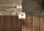 This large 4 in one backdrop, measuring 60 inches in height and 84 inches in width, is segmented into four designs, with each individual section approximately 30 inches by 42 inches
The warm and rustic newborn backdrop wood floor collection 28
