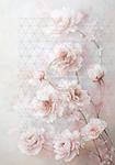 White and Pink pastel fine art floral backdrop 