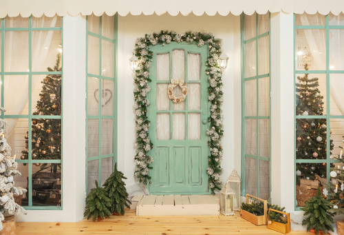 Christmas backdrop .. this it 60 x 80 size, other sizes may crop part of the image 