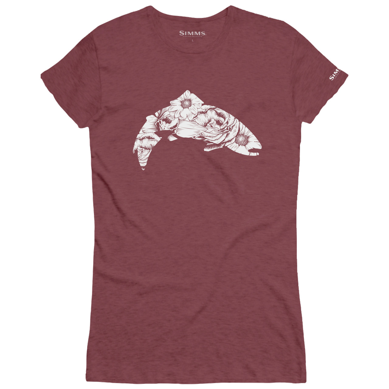 Simms Women S Anderson Floral Trout Ss T Shirt Hunter Banks Fly