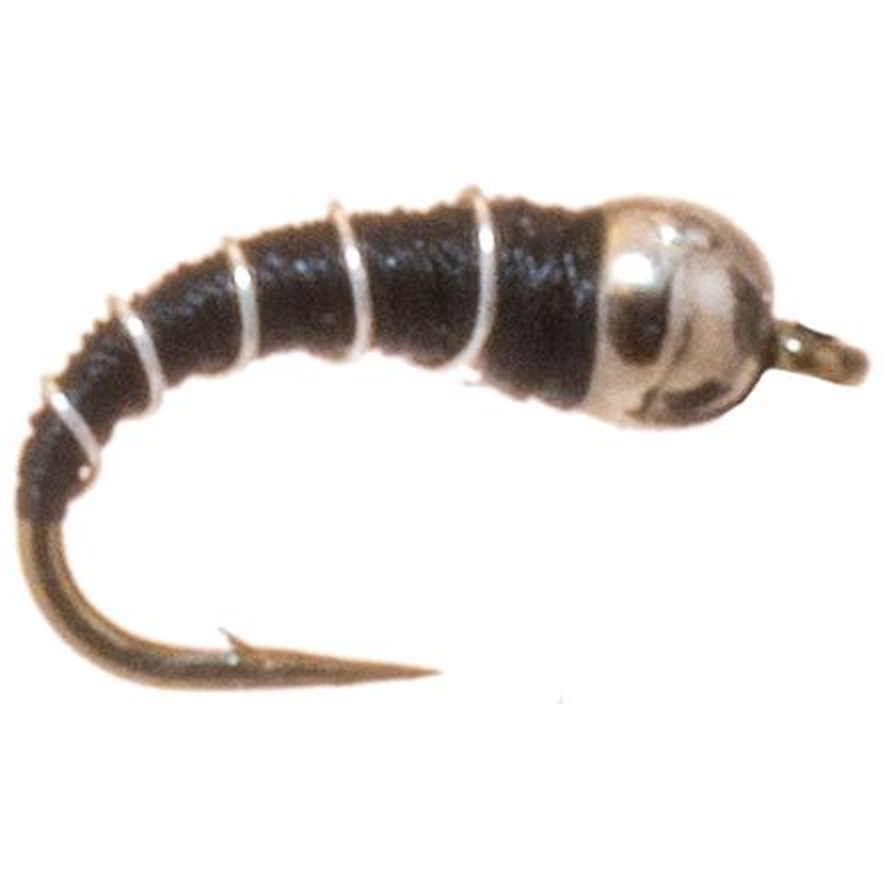  The Fly Fishing Place Olive Zebra Midge - Silver Bead