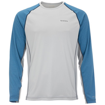 Simms Solarflex LS Crewneck Nightfall Heather Sterling Image 1