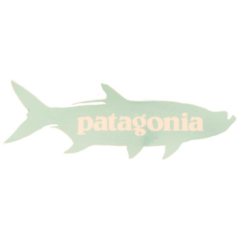 Patagonia Logo Tarpon Sticker Light Blue Image 1