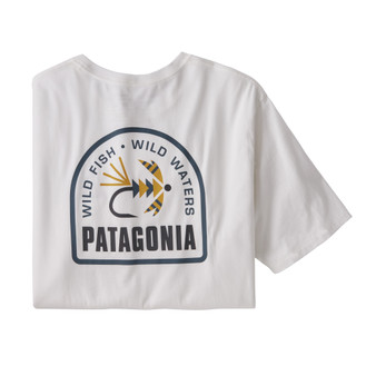 Patagonia Soft Hackle Organic SS T Shirt White Image 1