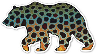 Bear Trout Decal- Brown