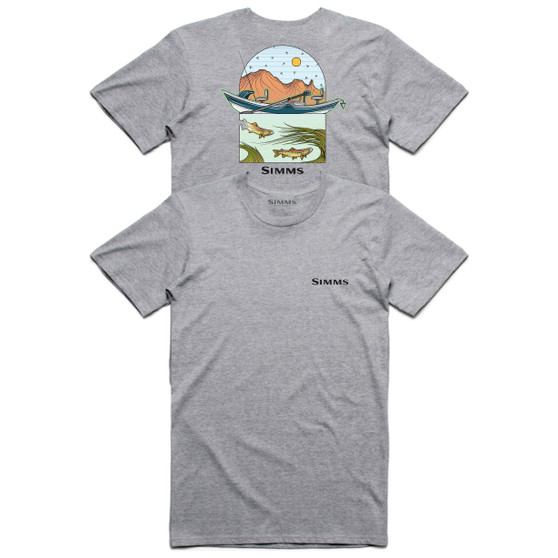 Simms Underwood River SS T Shirt Grey Heather Image 1