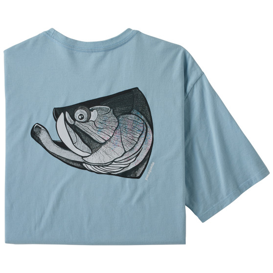 Patagonia Fish Noggins Organic Cotton SS T Shirt Big Sky Blue Tarpon Noggin Image 1