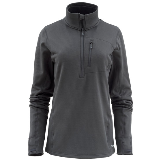 Simms Womens Fleece Midlayer 1 2 Zip Raven Image 1