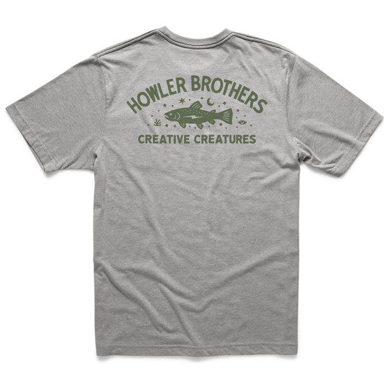 Howler Brothers Creative Creatures Snake Select Pocket SS T Shirt Heather Grey Image 1