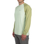 Simms Solarflex LS Crewneck Light Green Sage Heather Image 3