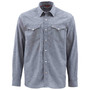 Simms No Tellum Ls Shirt Admiral Blue Chambray Image 1