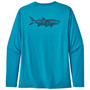 Patagonia Cap Cool Daily Fish Graphic LS Shirt Sketched Fitz Roy Tarpon Joya Blue Image 1