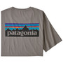 Patagonia P 6 Logo Organic Cotton SS T Shirt Feather Grey Image 1