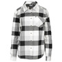 Simms Womens Sunset LS Flannel Grey Heather Buffalo Plaid Image 1