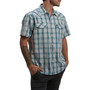 Howler Brothers H Bar B Snapshirt SS Shirt Neches Plaid River Blue Image 2