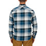 Simms Dockwear Cotton Flannel LS Shirt Atlantis Celadon Plaid Image 4