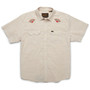 Howler Brothers Crosscut Deluxe SS Shirt Rising Suns Chardonnay Slub Image 1