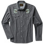 Howler Brothers Gaucho Snapshirt LS Shirt Dark And Stormy Charcoal Oxford Image 1