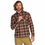 Simms Santee Flannel LS Shirt Mahogany Tan Camp Plaid Image 5