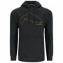 Simms Trout Outline Hoody Charcoal Heather Image 1