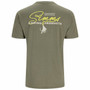 Simms Script Line T Shirt SS Military Heather Image 1