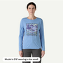 Women's Cap Cool Daily LS Shirt Trailseekers Abundant Blue Small