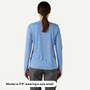Women's Cap Cool Daily LS Shirt Trailseekers Abundant Blue Small