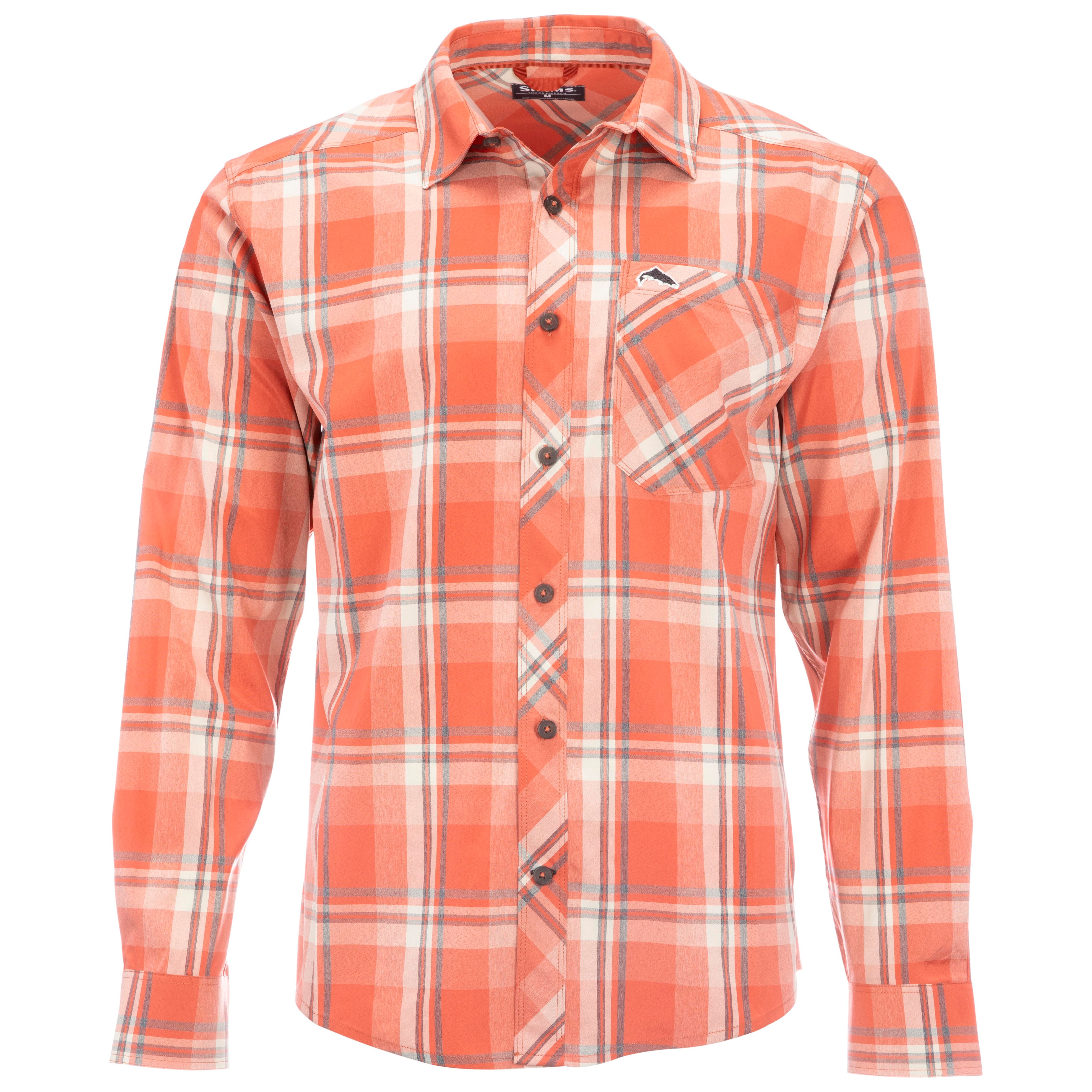 Simms Men Orange Fishing Shirts & Tops