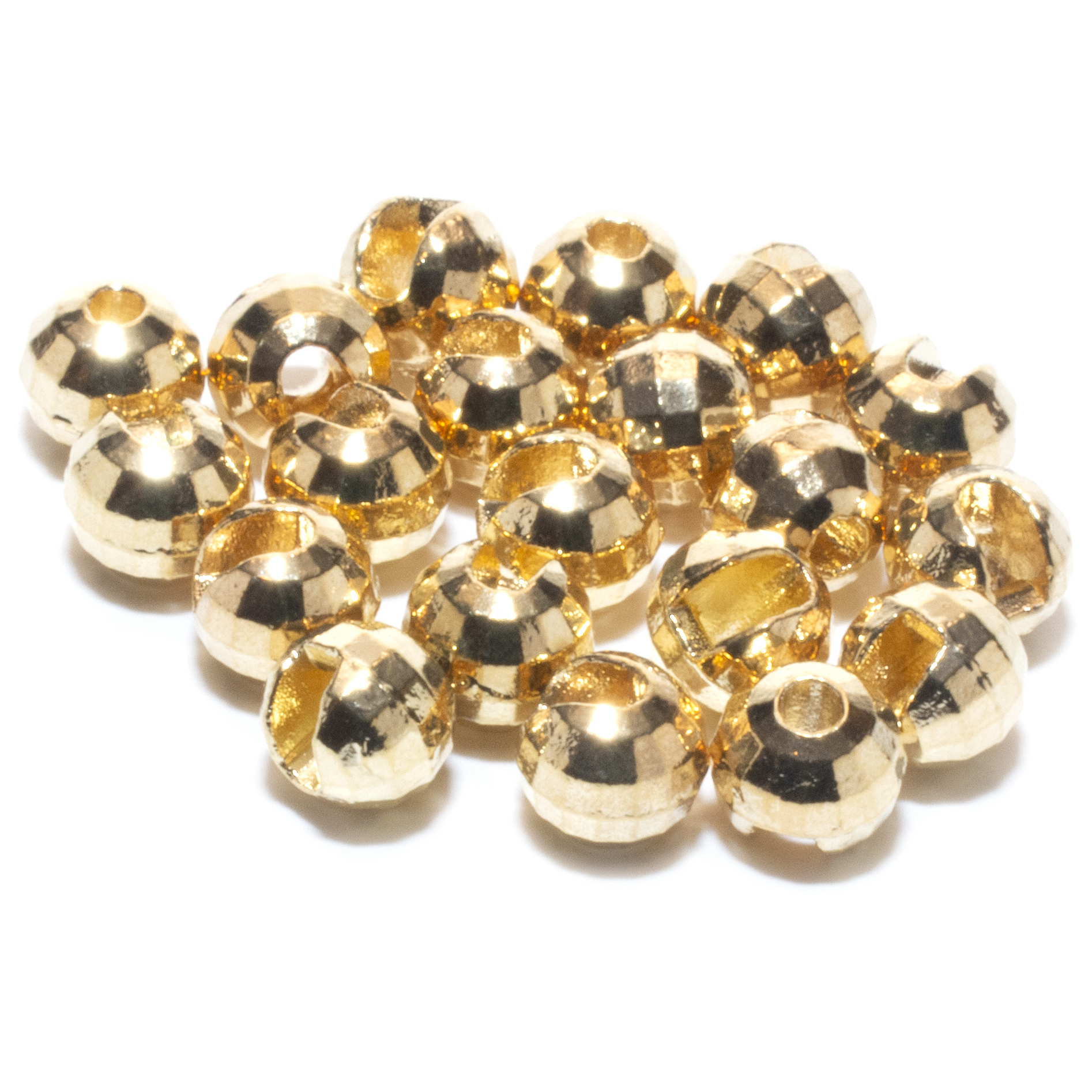 Hareline Faceted Slotted Tungsten Beads 5/32 Gold #153