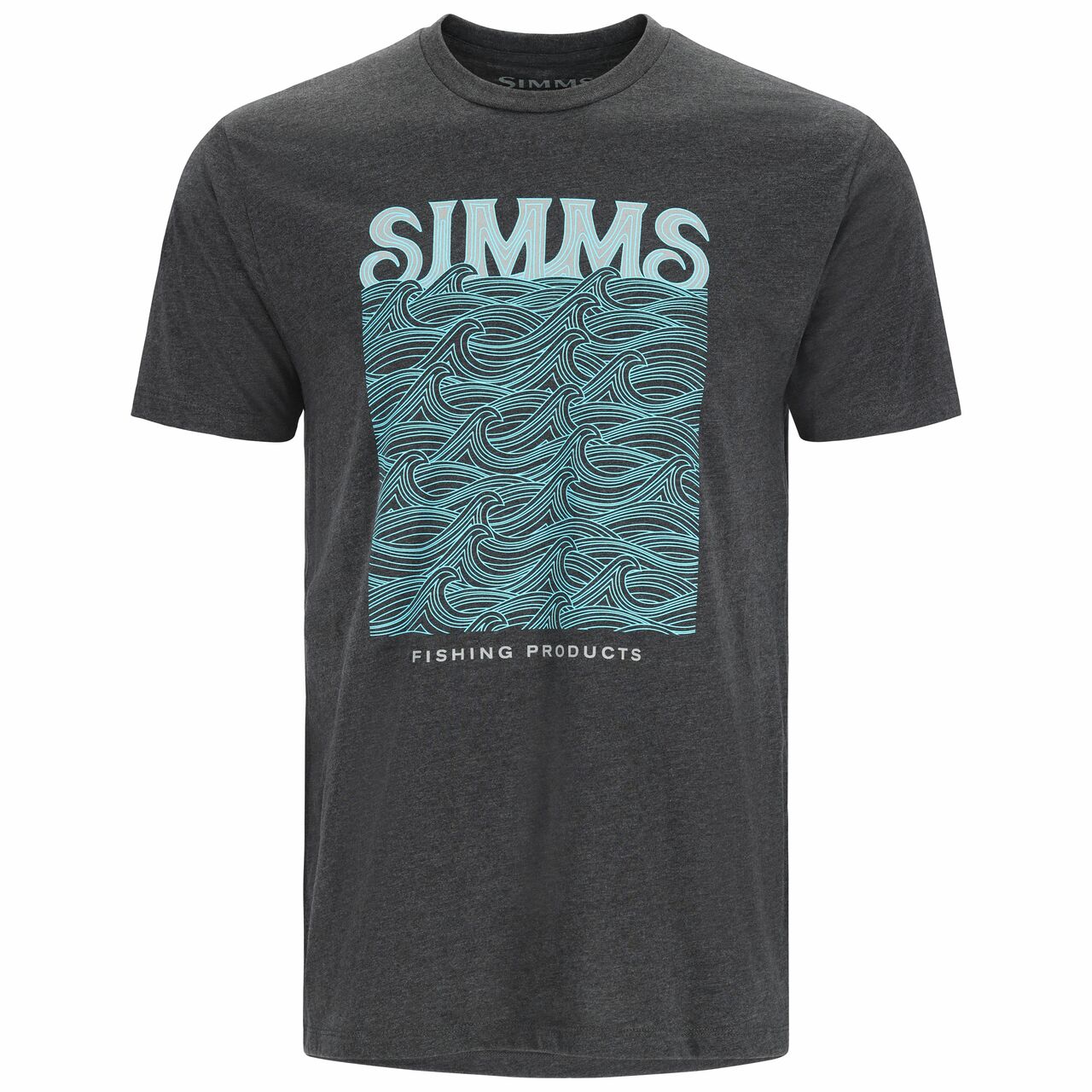 Simms Logo T Shirt Charcoal Heather / S