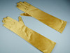 Gold Adult Bridal Wedding Satin Gloves Elbow Length - Pack of 12 Pairs