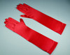 Red Adult Bridal Wedding Satin Gloves Elbow Length - Pack of 12 Pairs