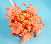 1.5" Coral Organza Silk Flowers - Pack of 72