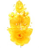 6" Gold Yellow Silk Corsage Flowers with Pearl Spray - Pack of 12