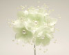 1.5" Mint Green Silk Flowers with Pearl - Pack of 72