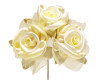 2" Yellow Satin Silk Flowers with Leaves - Pack of 36