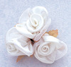 1" White Satin Silk Flowers - Pack of 36