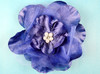 4.5" Navy Blue Large Silk Flowers with Rhinestone - Pack of 12 Pieces