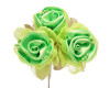 2" Apple Green Satin Silk Flowers with Leaves - Pack of 36