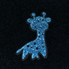 2.5" Blue Felt Giraffe - 12 Pieces