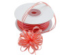1/8"x50 yards Coral Organza Pull Bows Ribbon with Iridescent Edge - Pack of 7 Rolls