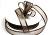 3/8"x25 yards Brown Organza Satin Edge Gift Ribbon - Pack of 15 Rolls