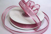 3/8"x25 yards Mauve Organza Satin Edge Gift Ribbon - Pack of 15 Rolls