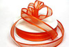 3/8"x25 yards Orange Organza Satin Edge Gift Ribbon - Pack of 15 Rolls