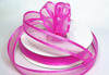 5/8"x25 yards Fuchsia Organza Satin Edge Gift Ribbon - Pack of 10 Rolls