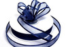 5/8"x25 yards Navy Blue Organza Satin Edge Gift Ribbon - Pack of 10 Rolls 5/8"x25 yards Navy Blue Organza Satin Edge Gift Ribbon - Pack of 10 Rolls
